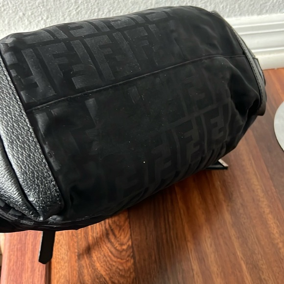 1645 Fendi Black Monogram Tote nylon Bag - Picture 7 of 10